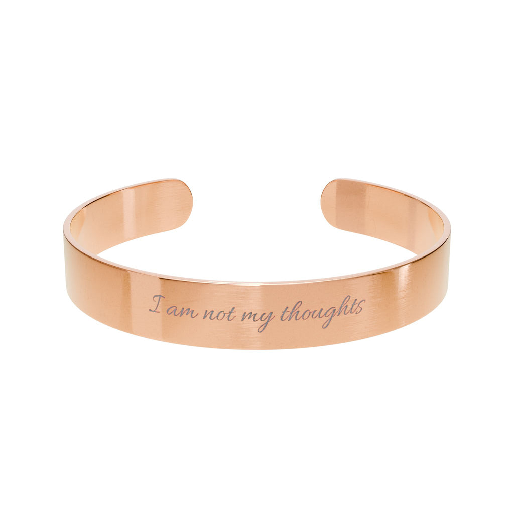 Cuff Bracelet  Mindful Mantra Bracelet  316L Stainless Steel  Minimalist Gift