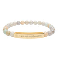Engraved 'I am not my thoughts' Natural Stone Beaded Bracelet - Mindfulness Jewelry
