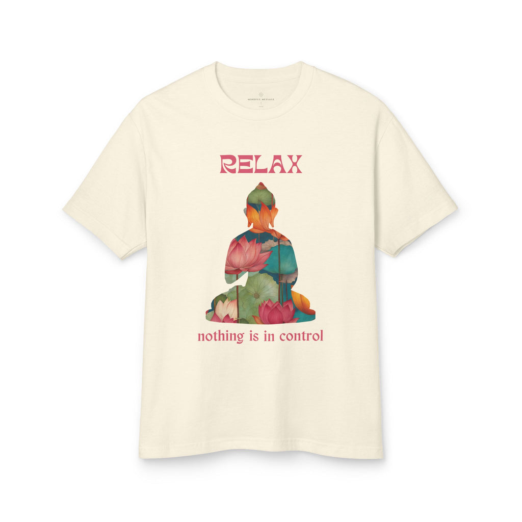 Relax Unisex Garment-Dyed Heavyweight Cotton Tee - Mindfulness & Comfort