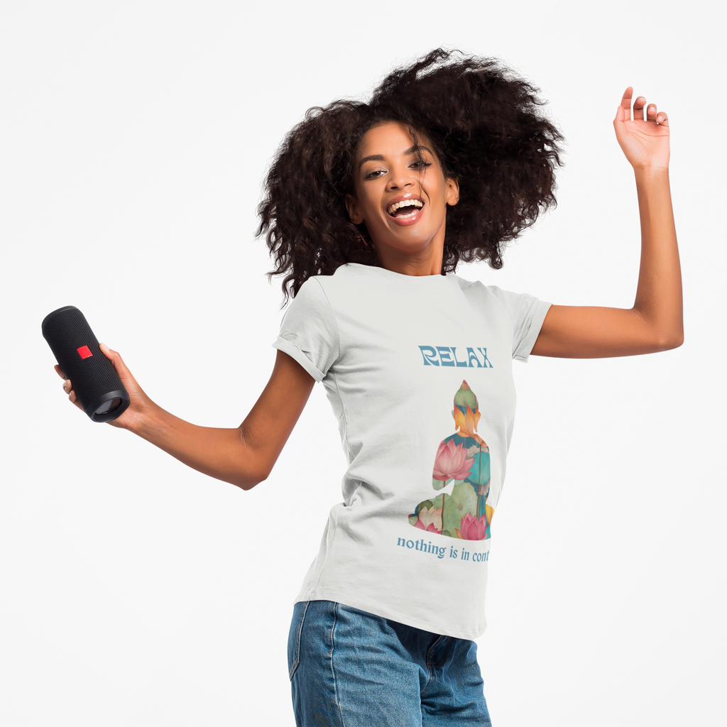 Relax Buddha Organic Women's T-Shirt - Mindfulness & Comfort