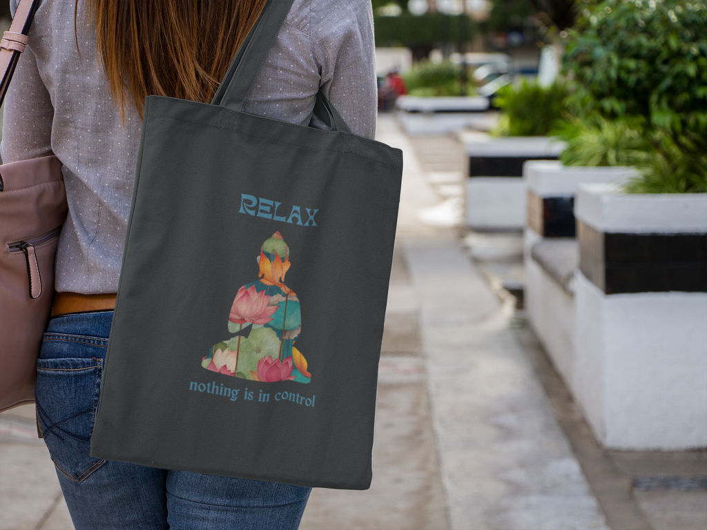 Relax Lotus Eco Tote Bag | Mindful Message