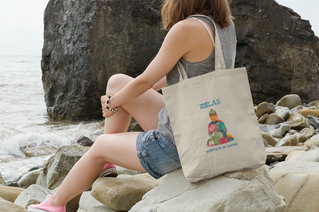 Relax Lotus Eco Tote Bag | Mindful Message
