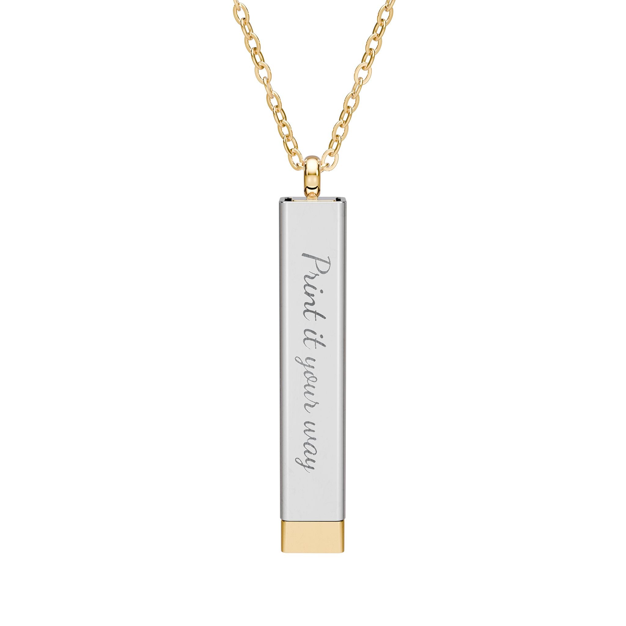 Hidden Youve Got This! Message Sliding Bar Necklace | Personalized Outer Sleeve Engraving | Encouragement Gift
