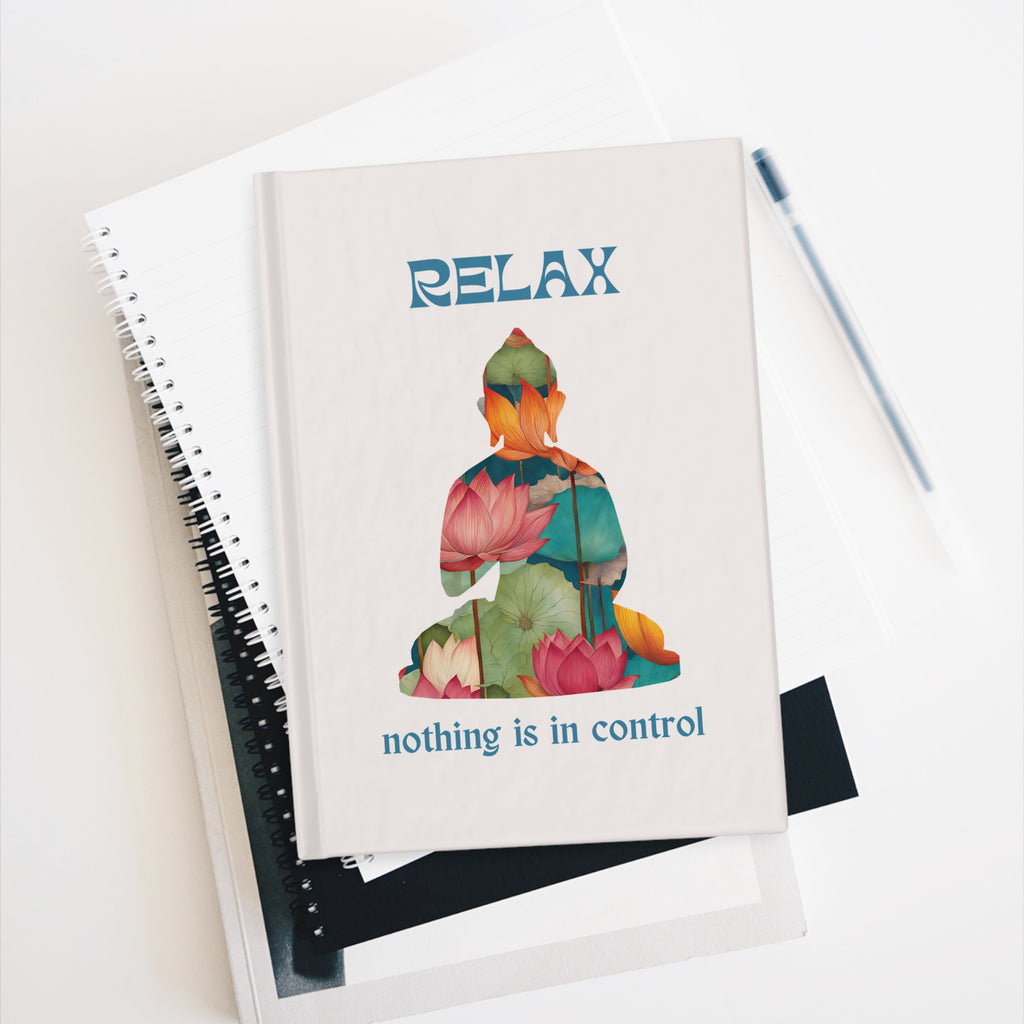 Relax lotus silhouette Journal | nothing is in control, mindfulness notebook