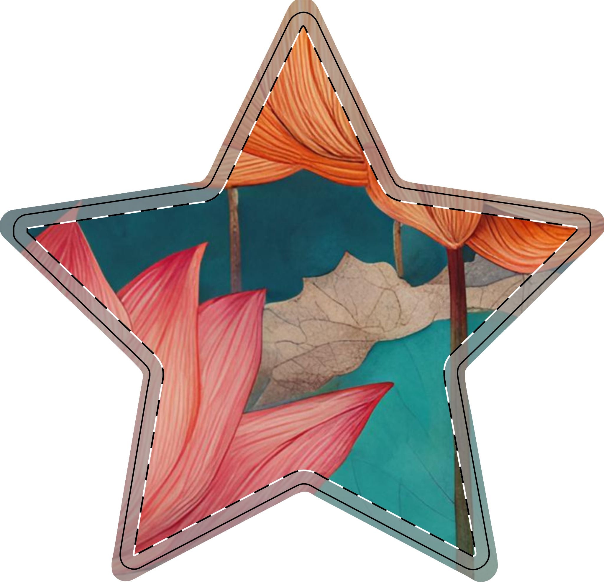 Wooden Decor Lotus Wall Art