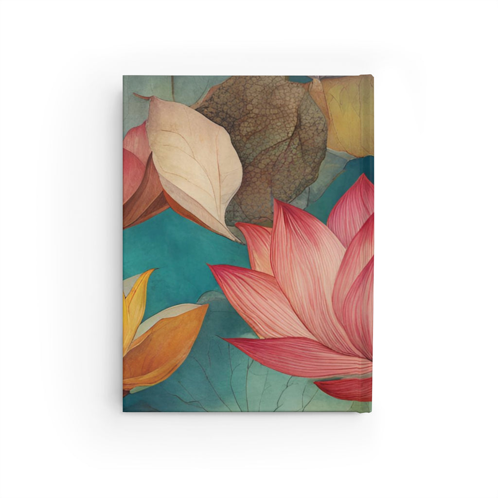 Lotus Flower Journal | Floral Hardcover Notebook, Botanical Art