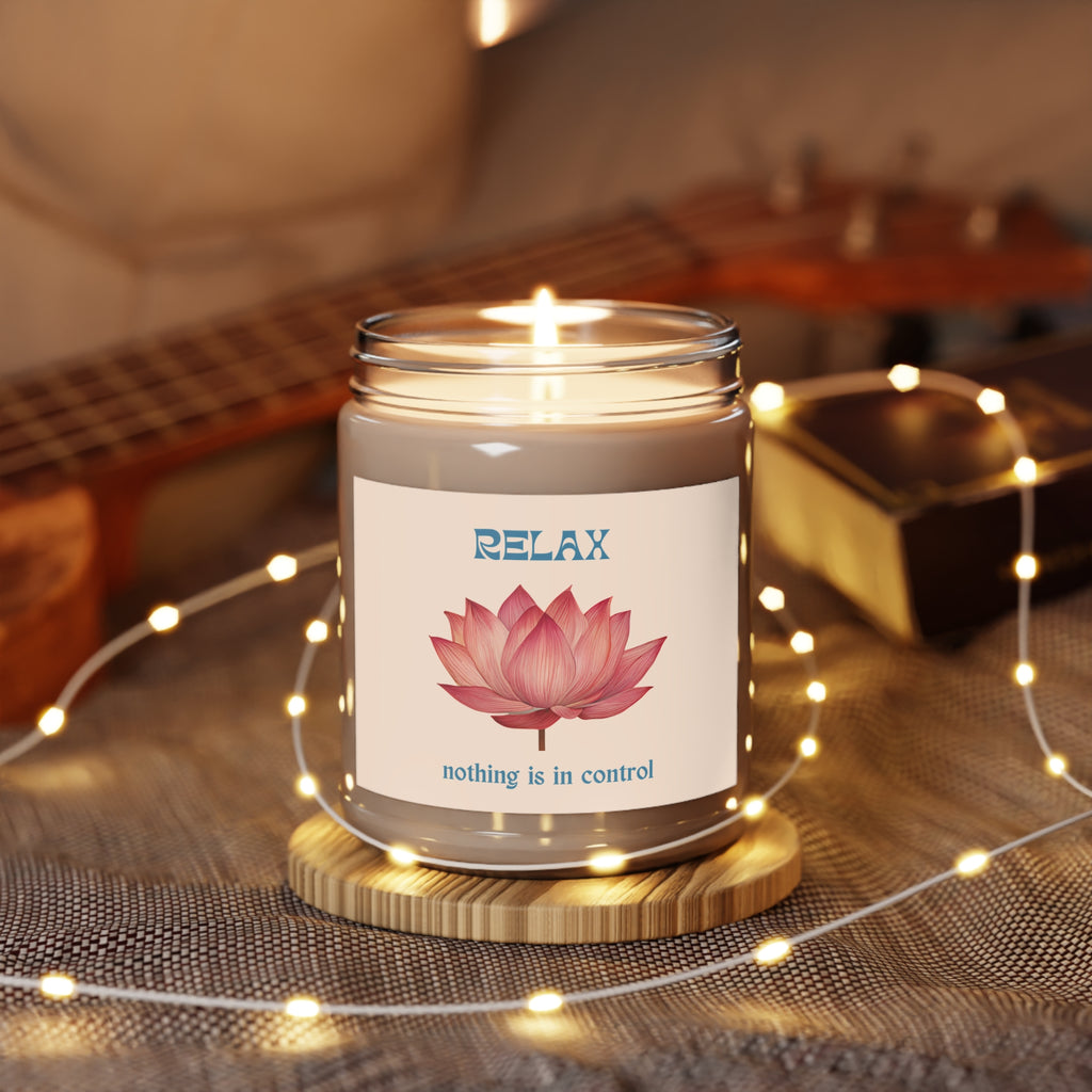 Lotus Flower Soy Candle "Relax, nothing is in control" | 9oz jar