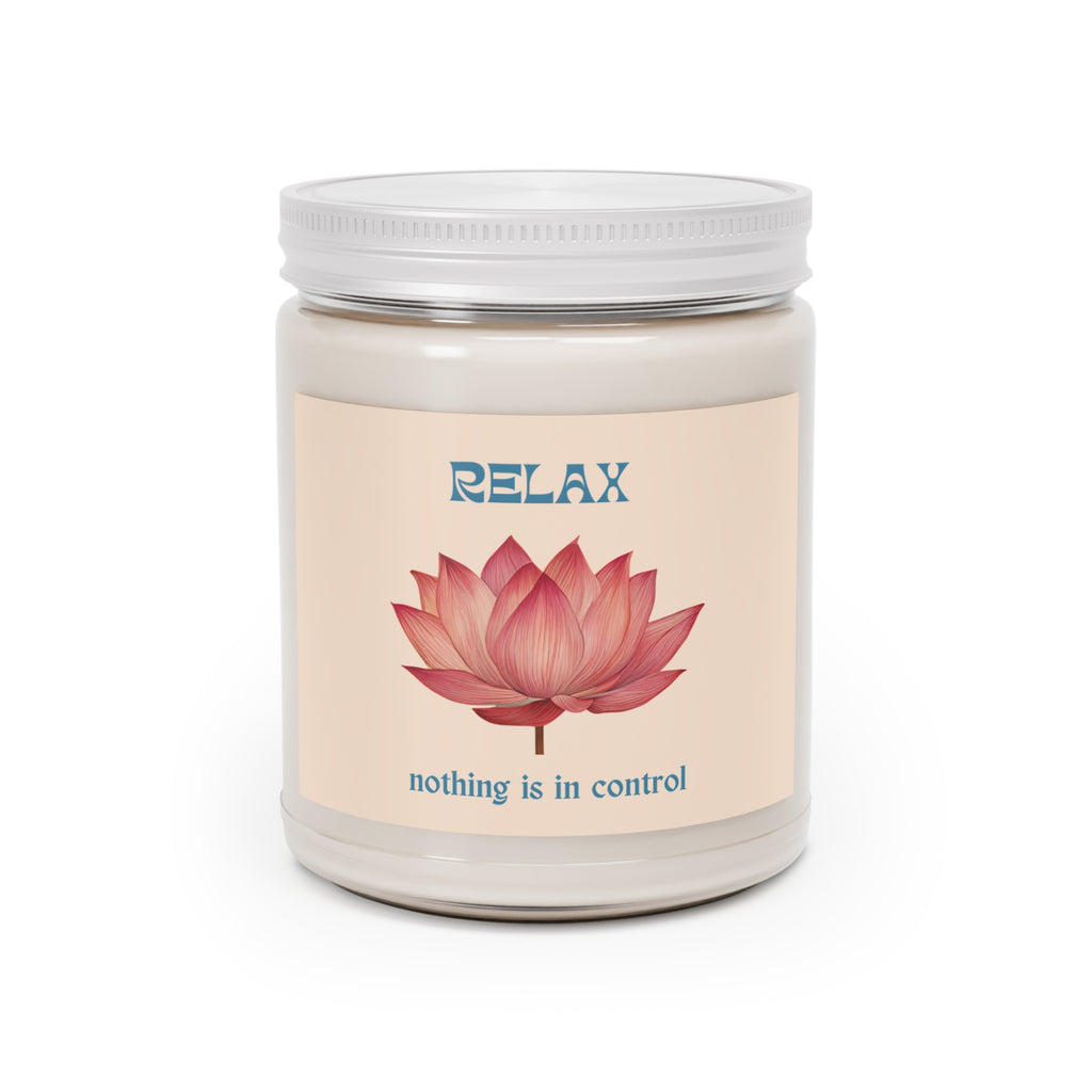 Lotus Flower Soy Candle "Relax, nothing is in control" | 9oz jar